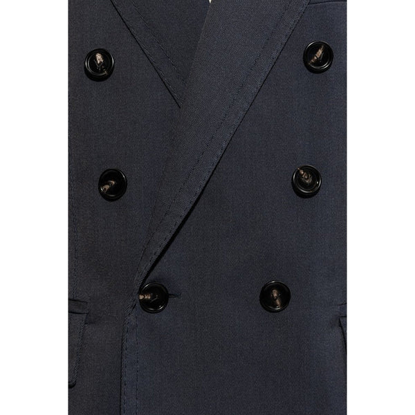 Close-up of Bottega Veneta jackets hardware and fine stitching