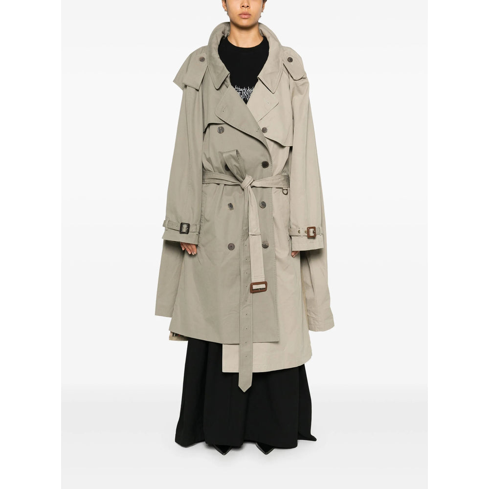 Balenciaga Jackets? Balenciaga Neutrals Coats - Trench & Raincoats Women Premium Casual Designer Jacket