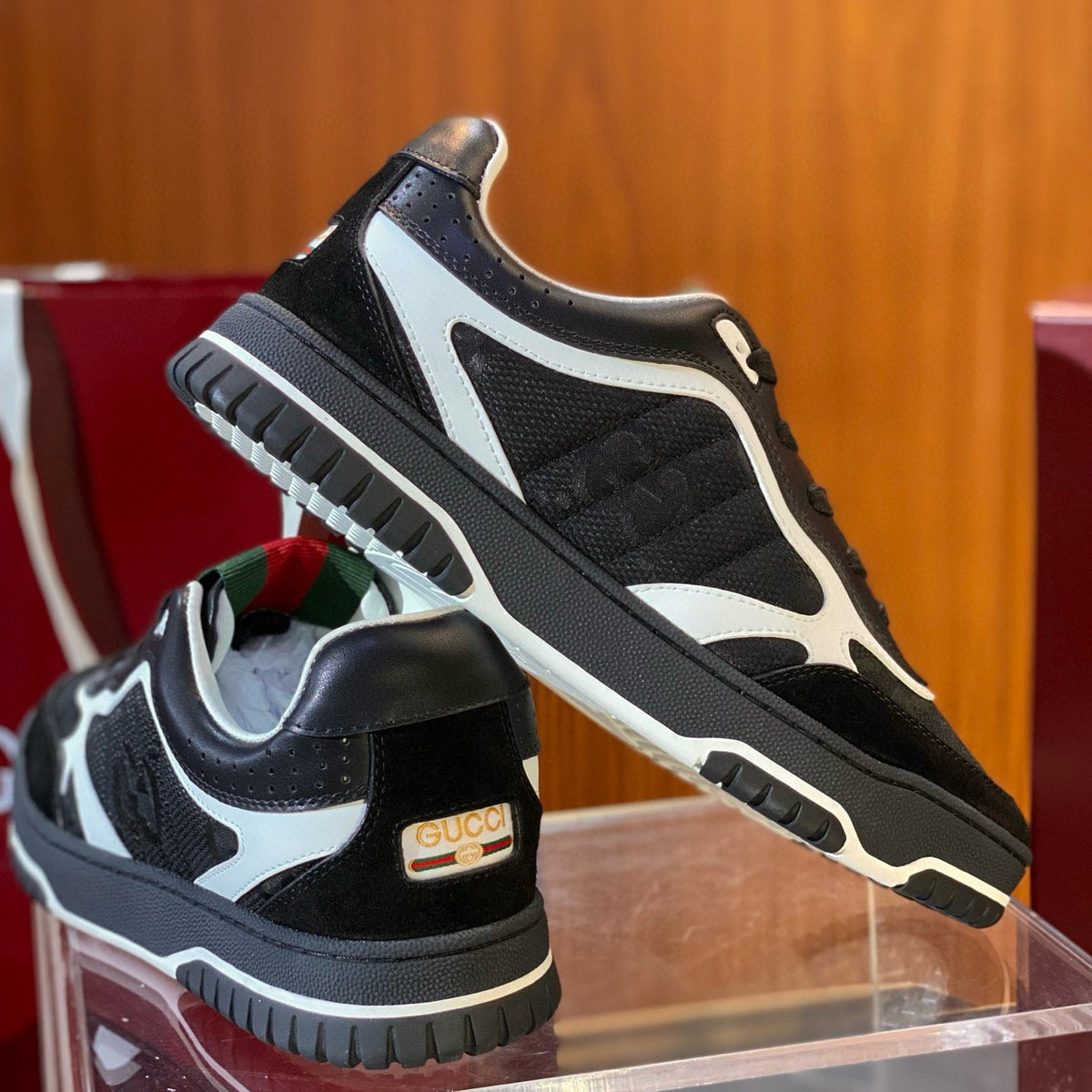 Gucci Shoes- Gucci Re Web Sneakers Premium Designer Casual Shoes
