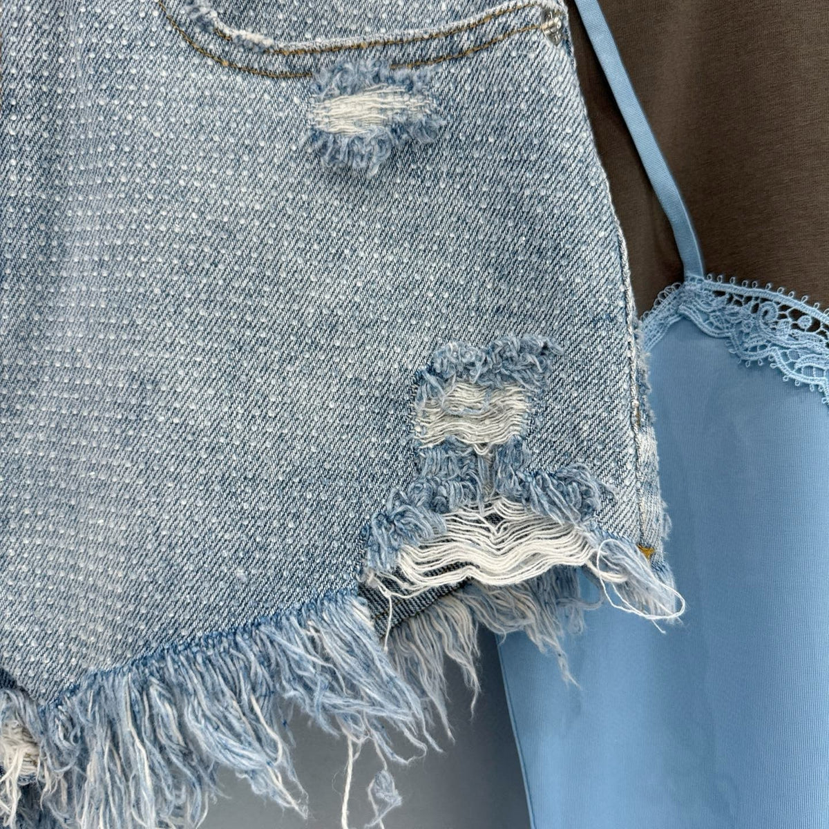 Alexander Wang Shorts detail shot – authentic designer craftsmanship
