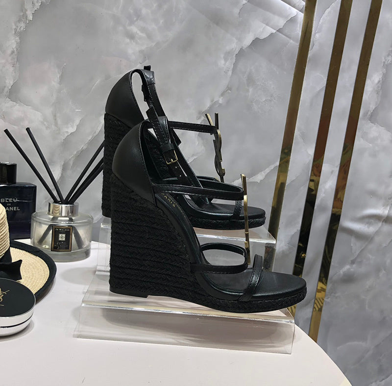 Close-up of Saint Laurent shoes craftsmanship