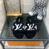 Louis Vuitton Chocolate Brown Slip-On Sneakers - Angled View