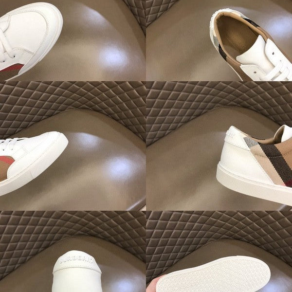 Burberry Chocolate Brown High-Top Sneakers - Side Profile View