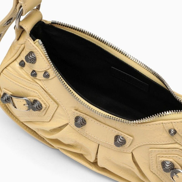 Close-up of Balenciaga crossbody hardware and fine stitching