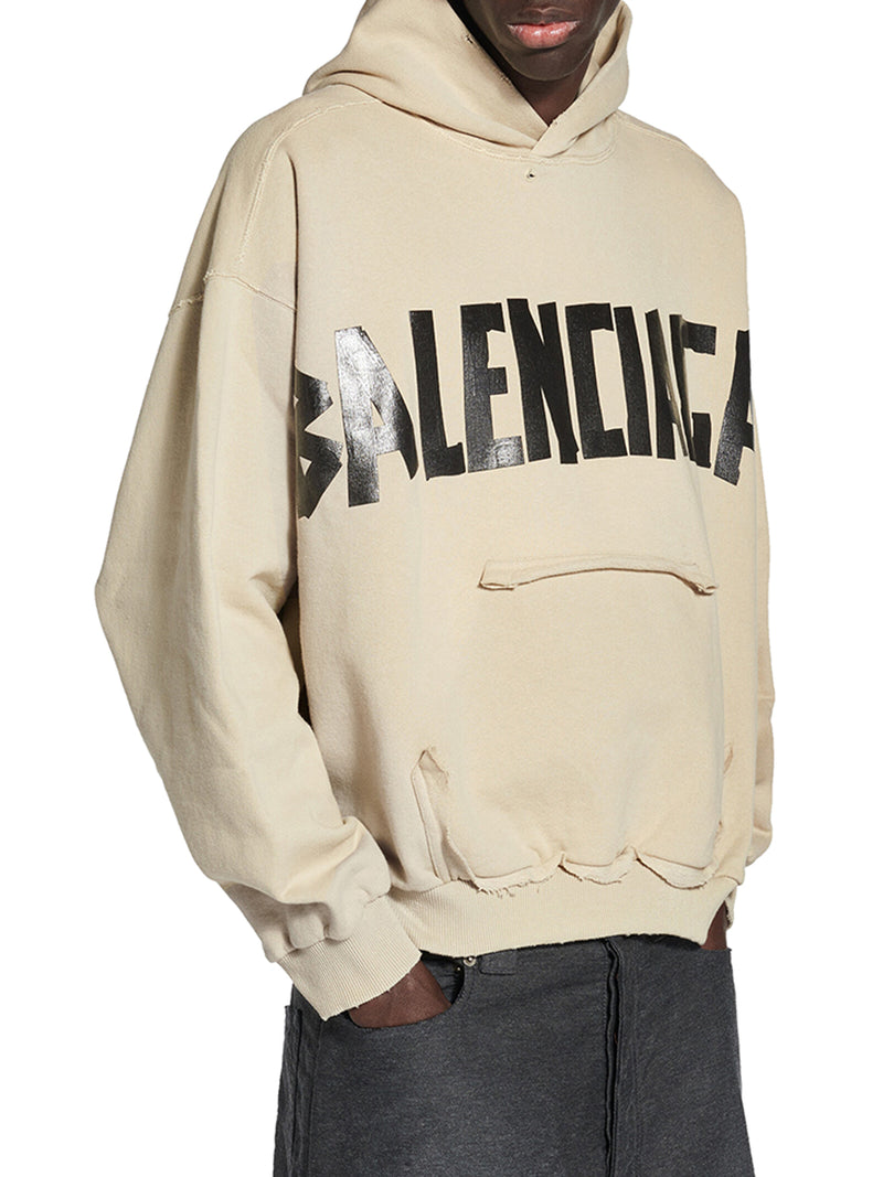 Balenciaga Hoodies? Balenciaga Men Hoodie With Ripped Pocket Comfortable Luxury Streetwear Hoodie
