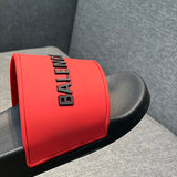 Balenciaga Burgundy Ankle Strap Sandals - Toe Detail View