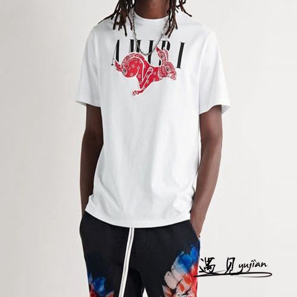 Amiri luxury t-shirt detail shot
