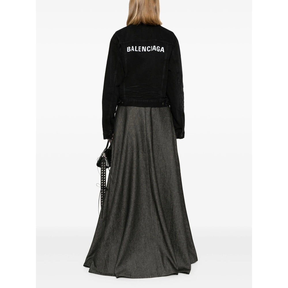 Balenciaga Jackets- Balenciaga Black Denim - Denim Jackets Women Stylish Everyday Designer Outerwear
