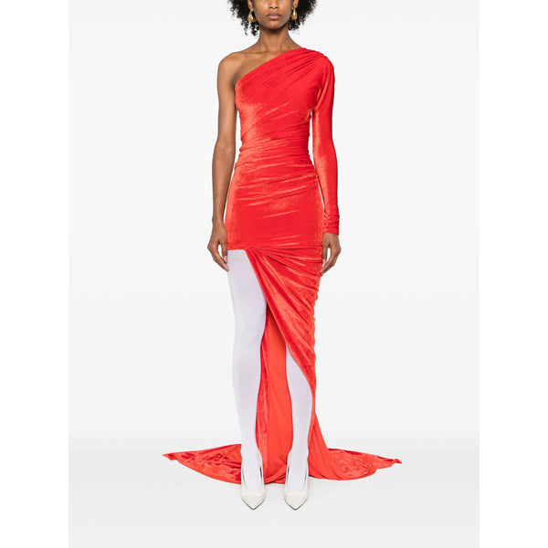 Close-up of Balenciaga cocktail dresses hardware and fine stitching