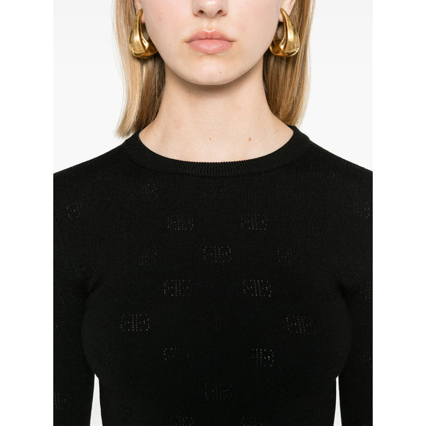 Close-up of Balenciaga sweaters & pullovers hardware and fine stitching