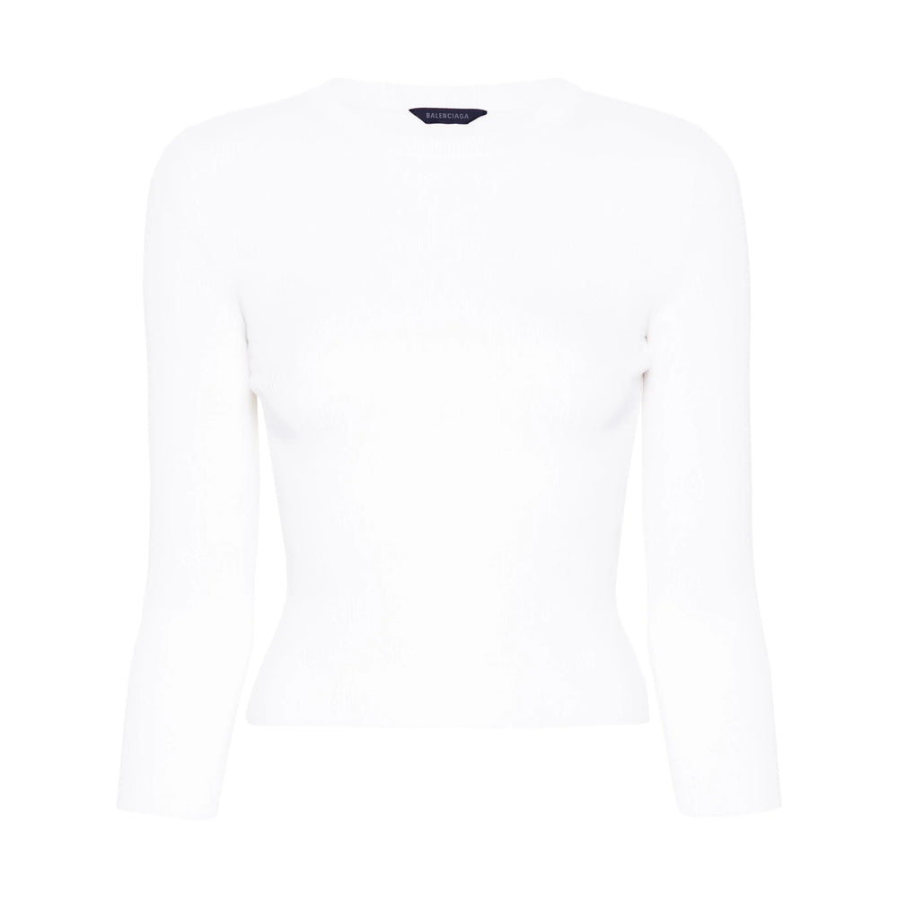 Balenciaga Sweaters? Balenciaga White Knitwear - Jumpers Women Luxury Designer Knit Sweater