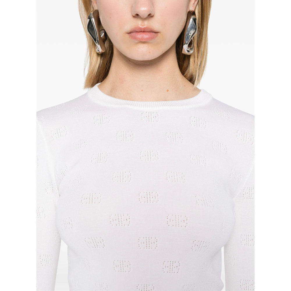 Close-up of Balenciaga sweaters & pullovers hardware and fine stitching