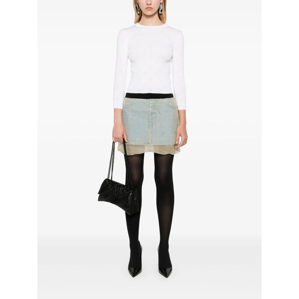 Balenciaga Sweaters? Balenciaga White Knitwear - Jumpers Women Luxury Designer Knit Sweater