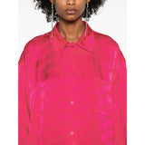 Close-up of Balenciaga tee shirts hardware and fine stitching