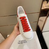 Alexander McQueen Burgundy High-Top Sneakers - Toe Detail View