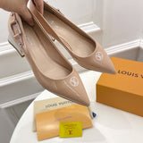 Louis Vuitton Tan Chunky Platform Sneakers - Front View
