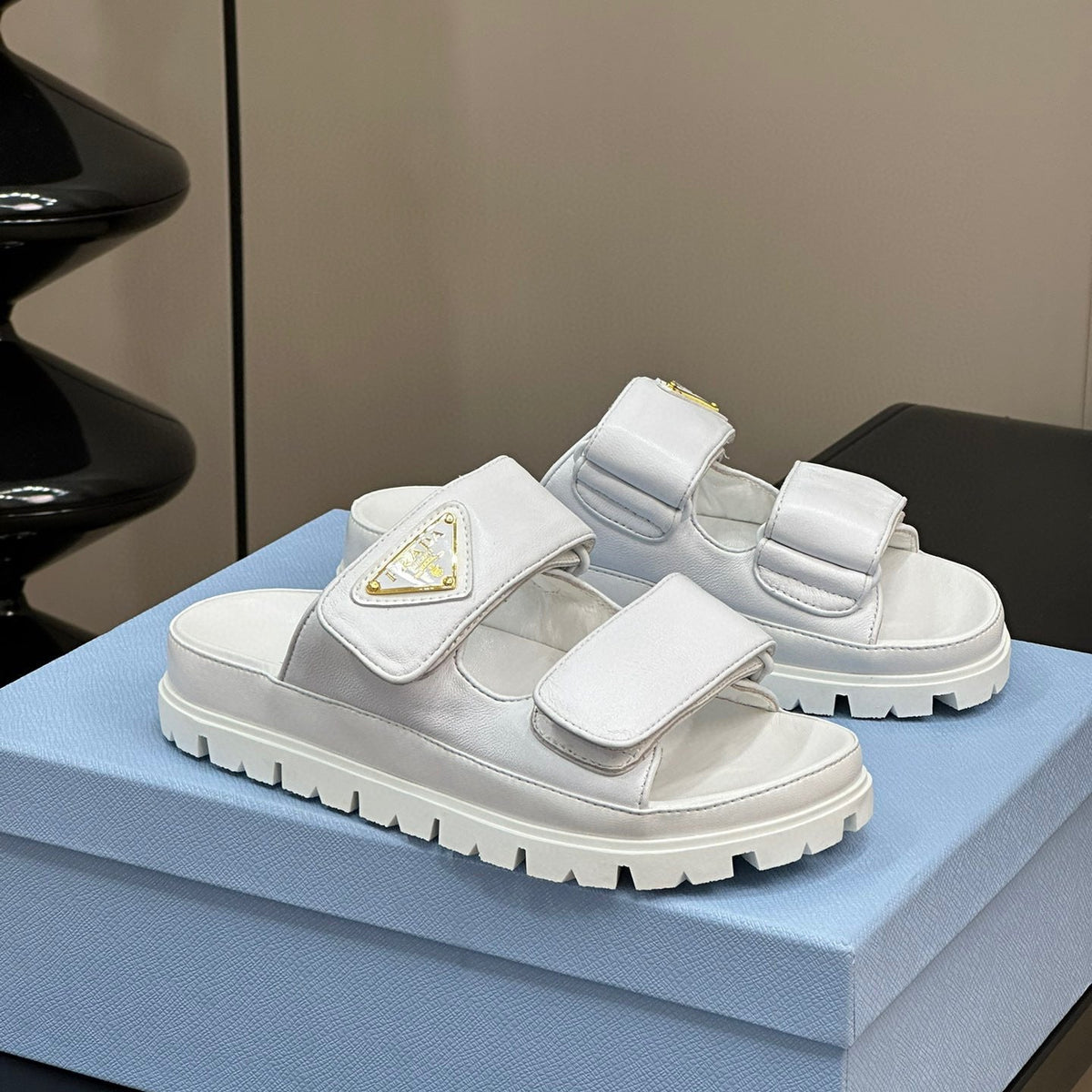 Shoes- Pd Nappa Leather Slides Comfortable Everyday Designer Shoes