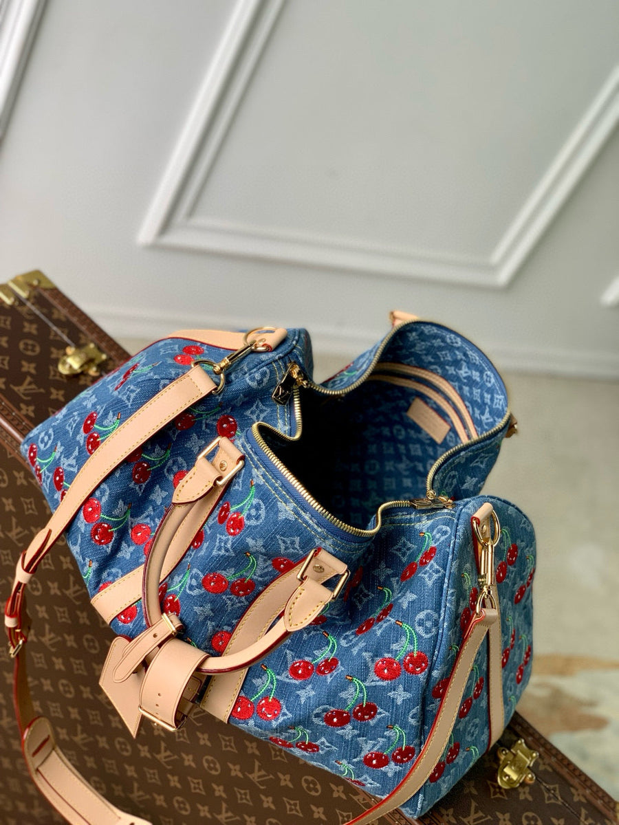 Louis Vuitton Bags- Louis Vuitton Lou x Murakami Keepall 45 Bag Luxury Designer Leather Handbag