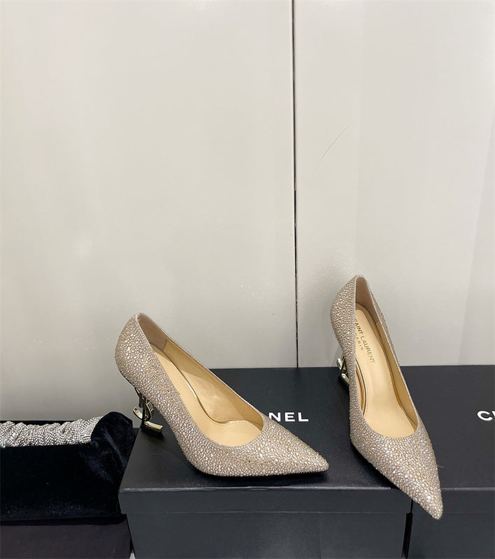 Saint Laurent luxury shoes detail shot
