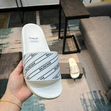 Balenciaga Chocolate Brown Platform Sandals - Heel Detail View