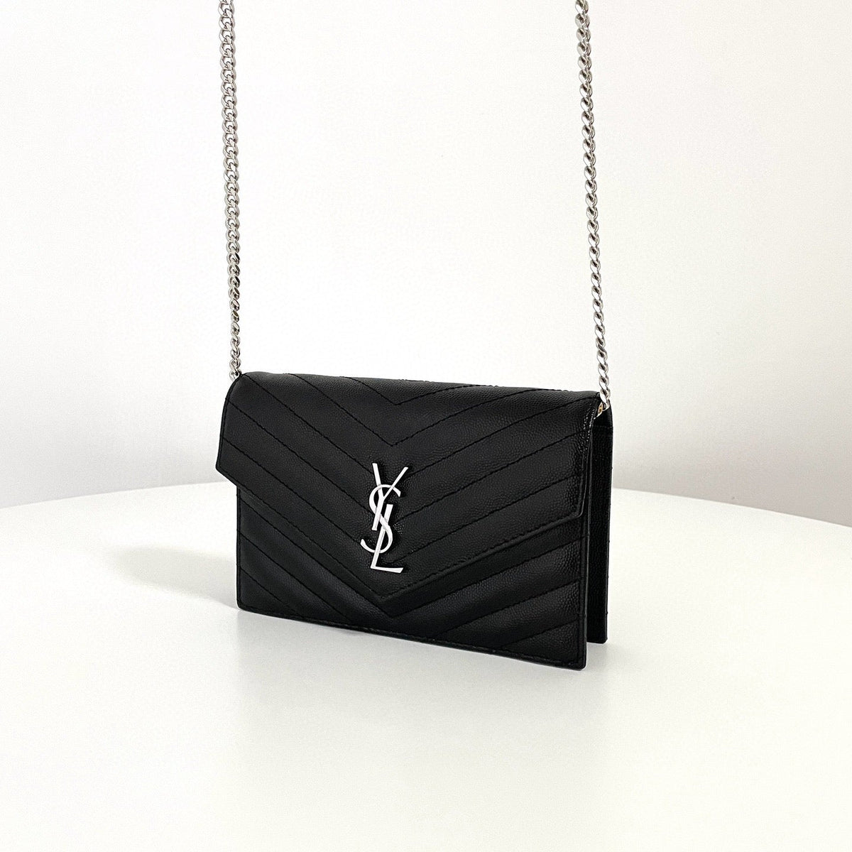 Saint Laurent Wallets- Saint Laurent Cassandre Envelope Wallet On Chain Compact Luxury Card Wallet