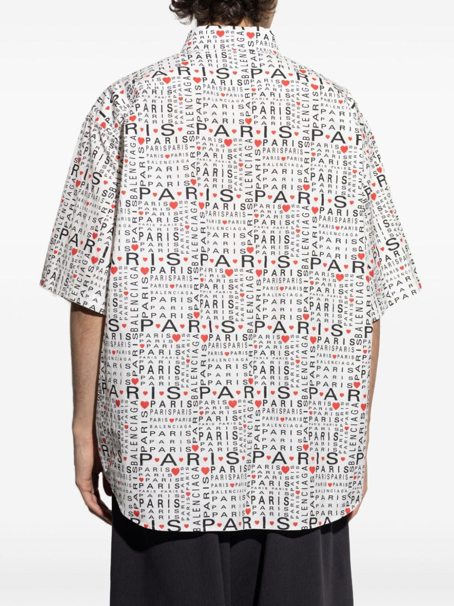Close-up of Balenciaga shirts hardware and fine stitching