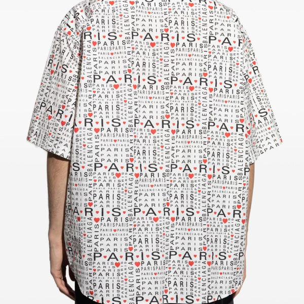 Close-up of Balenciaga shirts hardware and fine stitching