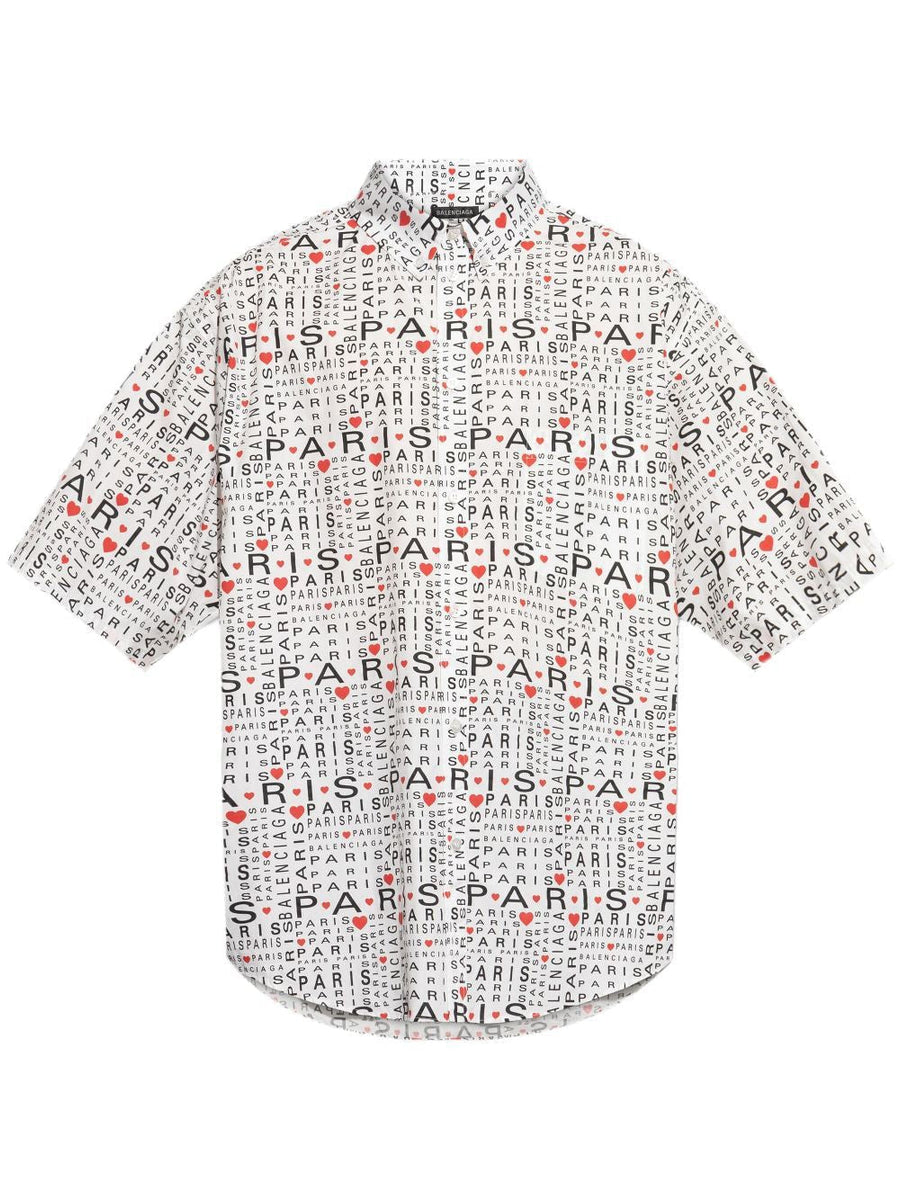 Balenciaga Tops? BALENCIAGA Large Fit Casual Shirt for Men Premium Designer Casual Top