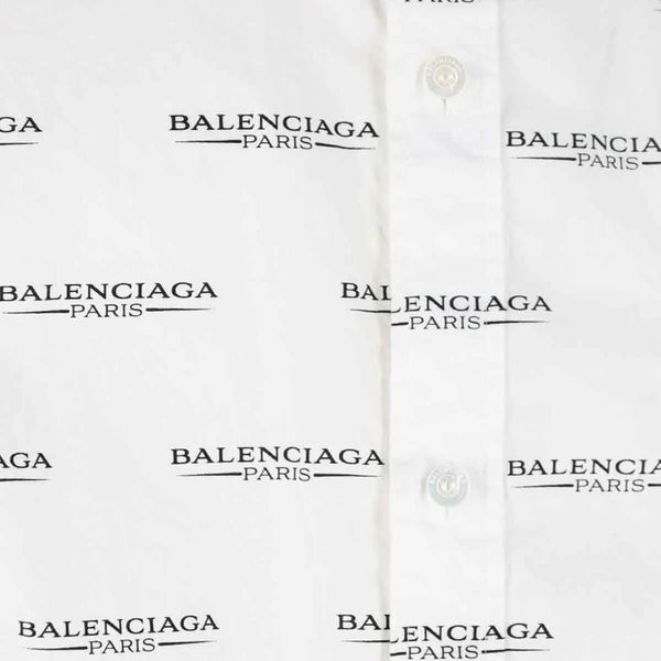 Close-up of Balenciaga shirts hardware and fine stitching