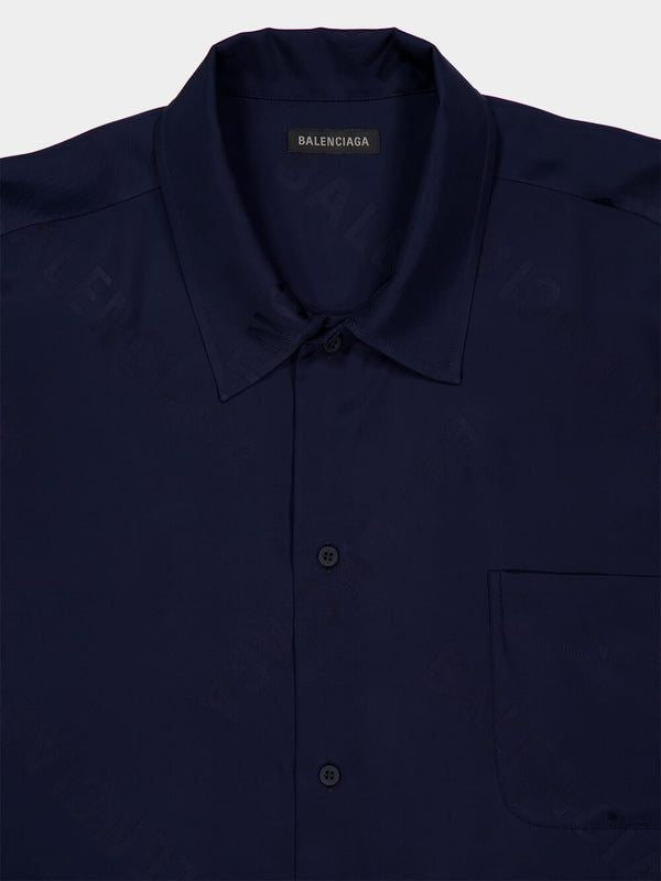 Balenciaga Tops? BALENCIAGA Oversized Mini Viscose Shirt for Men Elegant Everyday Designer Top