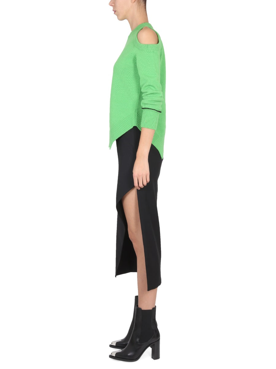 Alexander McQueen Skirts? Alexander Mcqueen Women Wool And Mohair Skirt Elegant Designer Casual Skirt