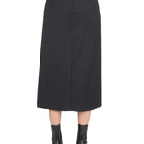 Close-up of Alexander McQueen skirts hardware and fine stitching
