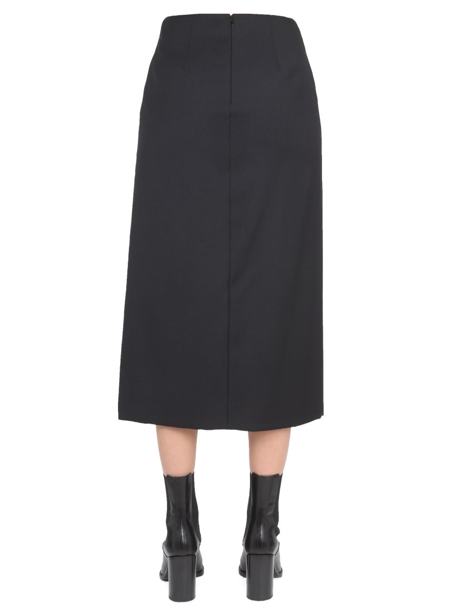 Alexander McQueen Skirts? Alexander Mcqueen Women Wool And Mohair Skirt Elegant Designer Casual Skirt