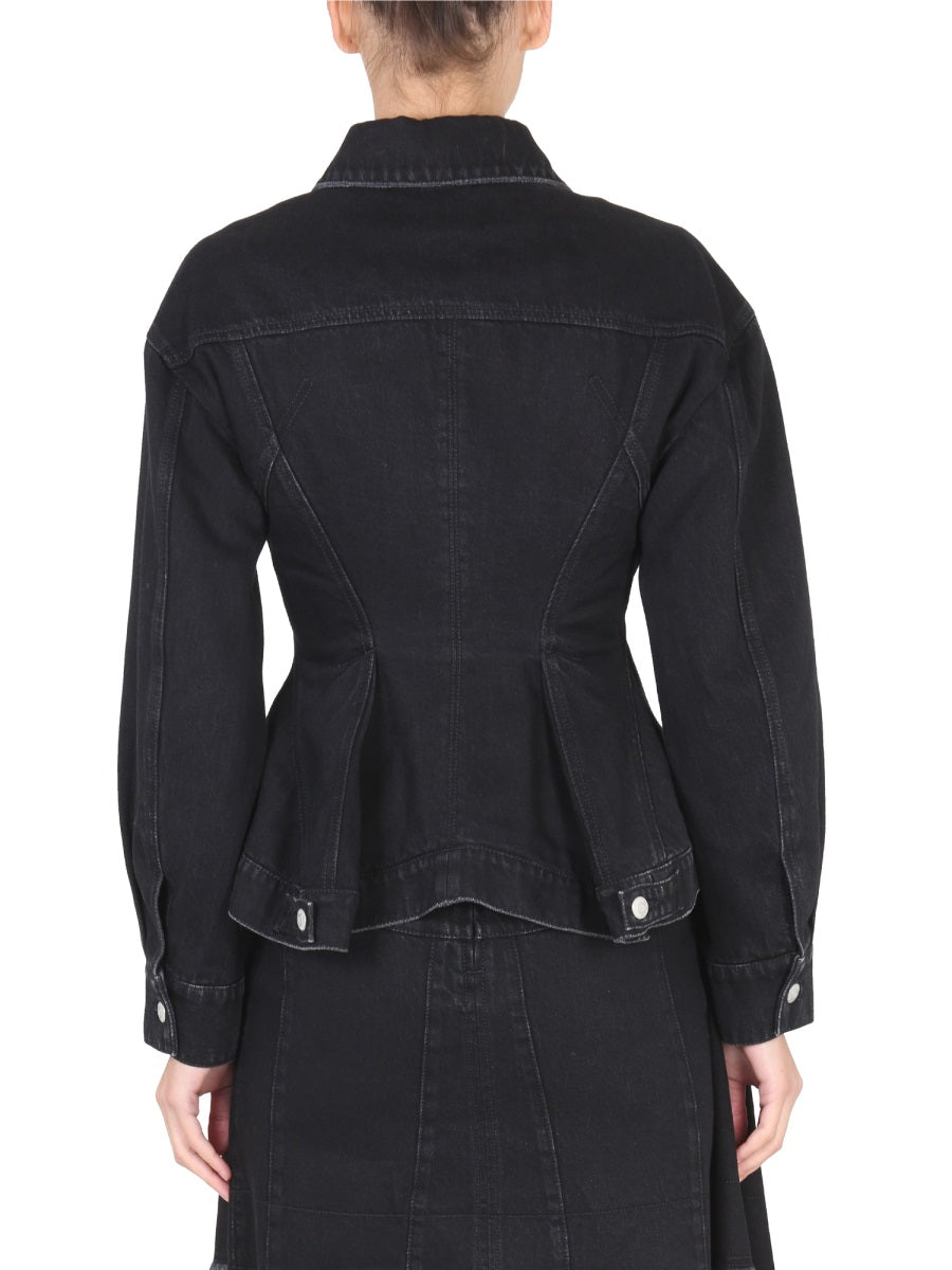 Alexander McQueen Jackets? Alexander Mcqueen Women Hybrid Denim Jacket Premium Casual Designer Jacket