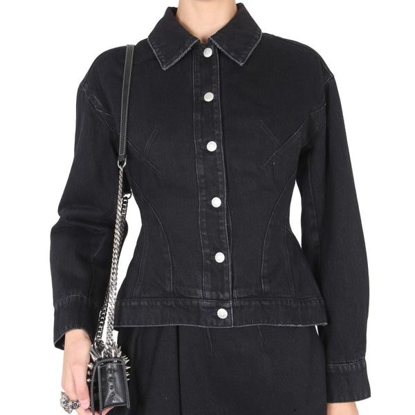 Alexander McQueen Jackets? Alexander Mcqueen Women Hybrid Denim Jacket Premium Casual Designer Jacket