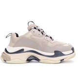 Balenciaga Camel Chunky Platform Sneakers - Angled View