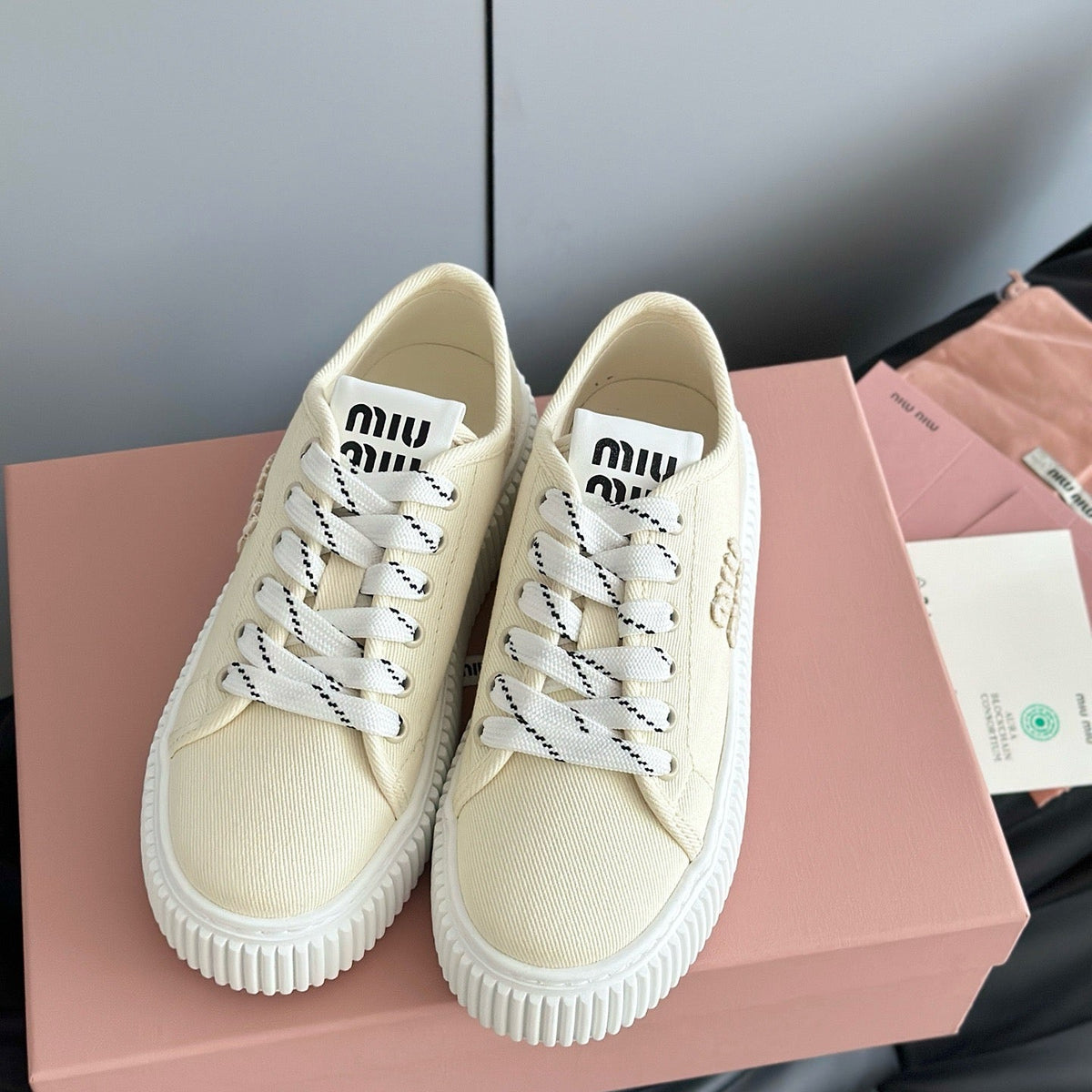 Shoes- Miu M Trainers Comfortable Everyday Designer Shoes
