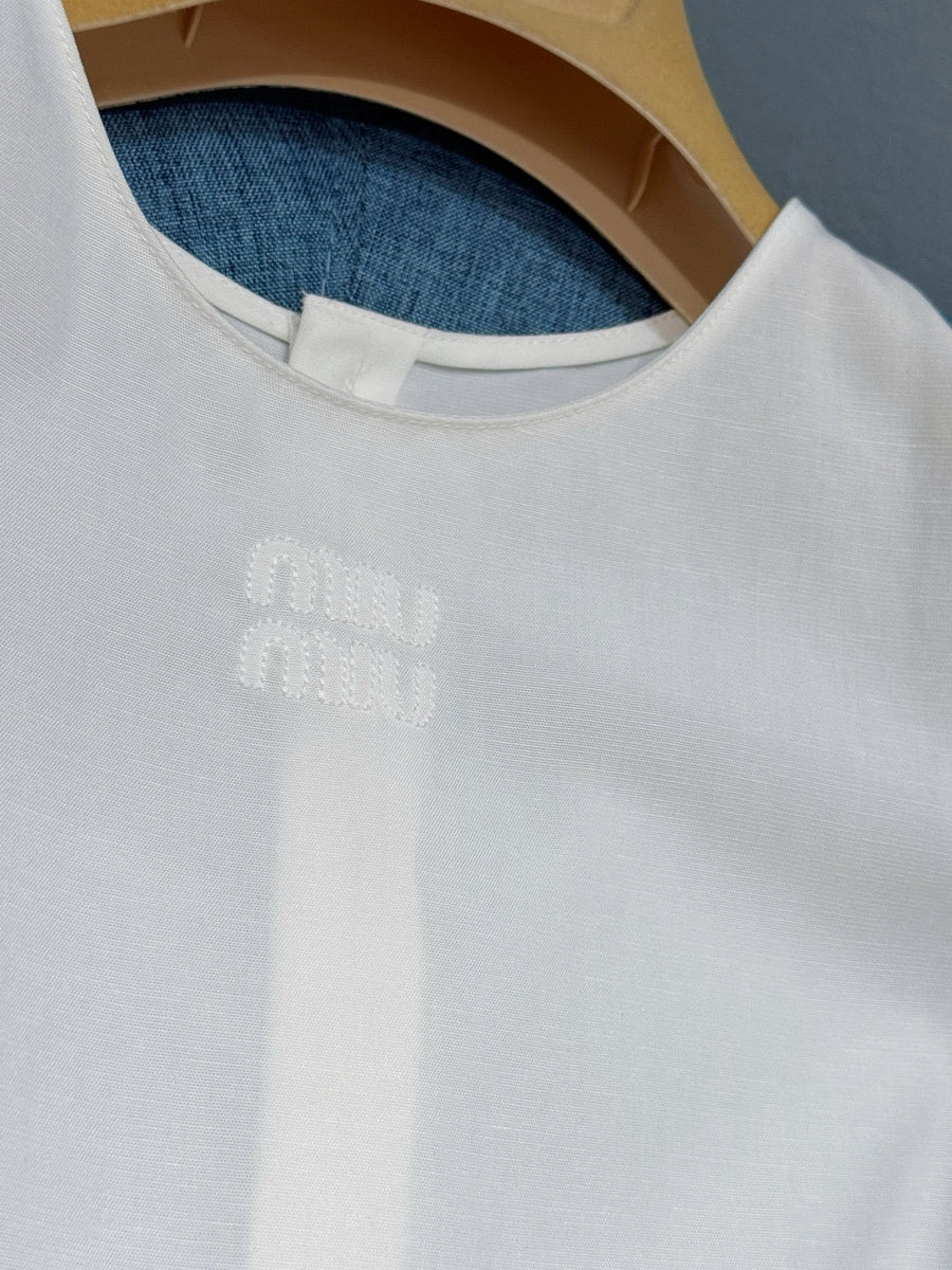Tops- Miu M Top Elegant Everyday Designer Top