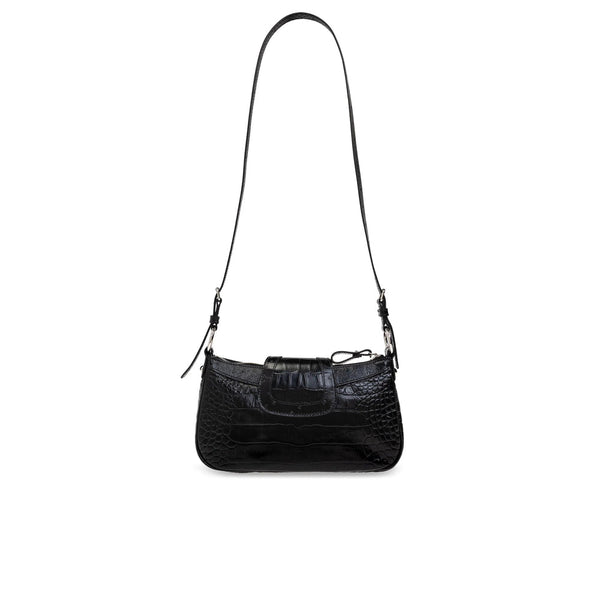 Close-up of Balenciaga cross body bags hardware and fine stitching