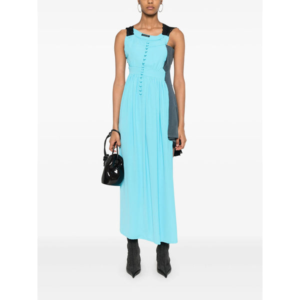 Close-up of Balenciaga cocktail dresses hardware and fine stitching