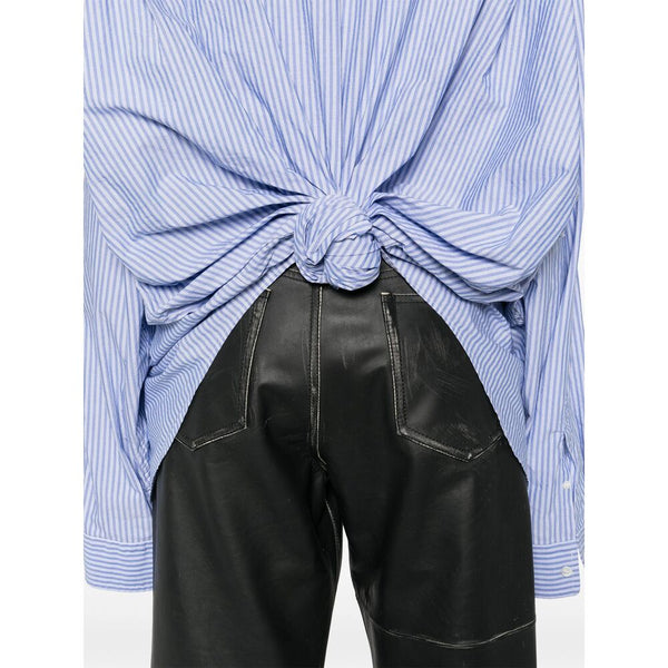 Close-up of Balenciaga tee shirts hardware and fine stitching
