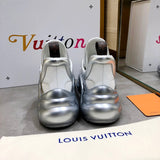 Louis Vuitton Tan Ankle Strap Heels - Sole Detail View