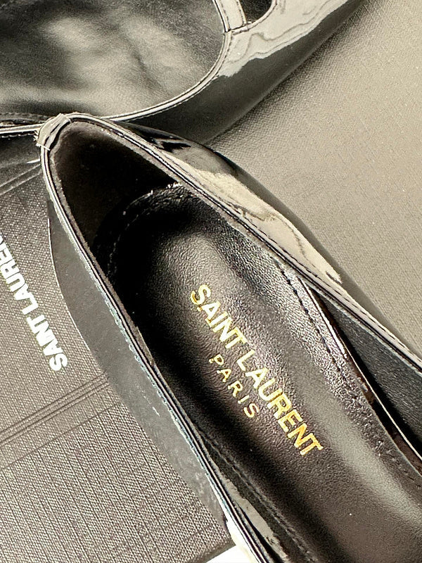Saint Laurent luxury shoes detail shot