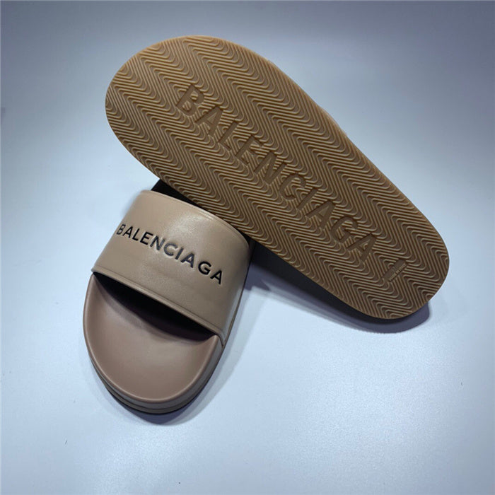 Balenciaga White Flat Thong Sandals - Heel Detail View