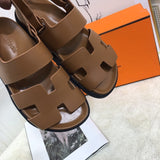 Hermès Chocolate Brown Slip-On Sneakers - Full Silhouette View