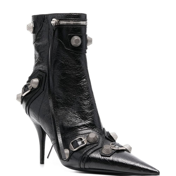 Balenciaga Shoes? BALENCIAGA Mini Crinkled Leather Ankle Boots with Stiletto Heel Luxury Lifestyle Designer Footwear