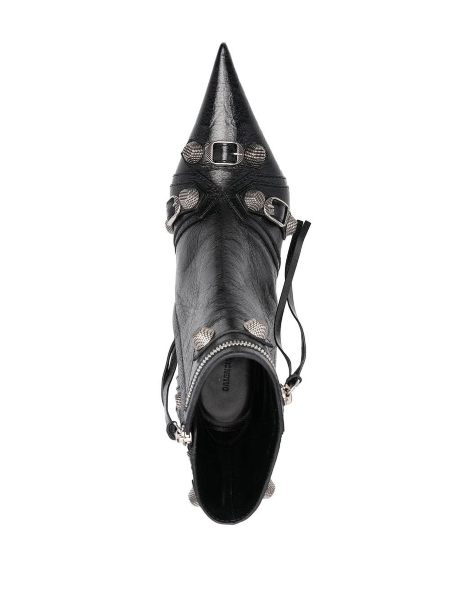 Balenciaga Shoes? BALENCIAGA Mini Crinkled Leather Ankle Boots with Stiletto Heel Luxury Lifestyle Designer Footwear