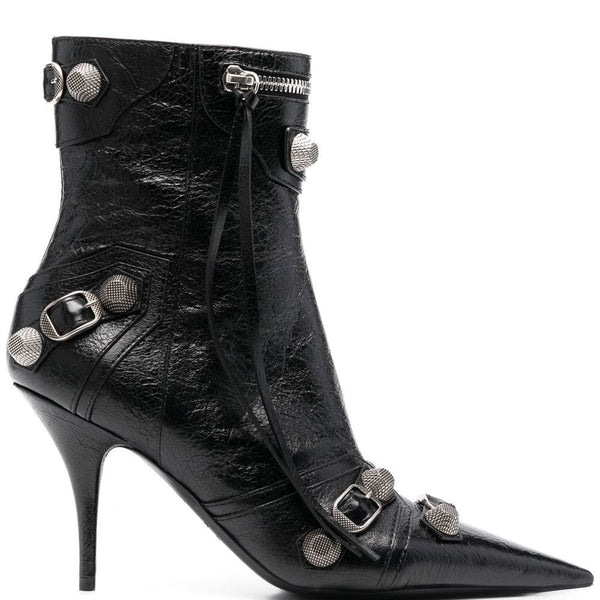 Balenciaga Shoes? BALENCIAGA Mini Crinkled Leather Ankle Boots with Stiletto Heel Luxury Lifestyle Designer Footwear