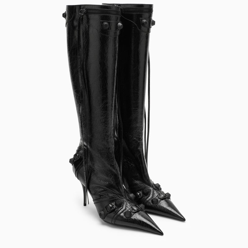 Balenciaga premium boots detail and craftsmanship close-up