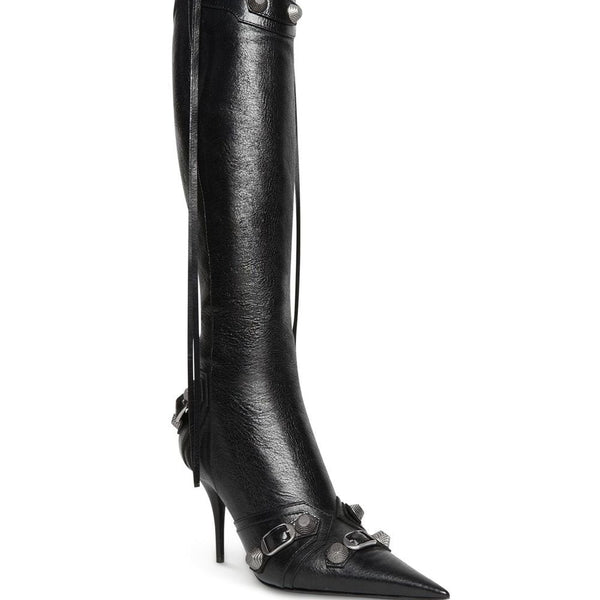 Balenciaga Shoes- BALENCIAGA Chic Stiletto Leather Boots - 90MM Luxury Lifestyle Designer Footwear